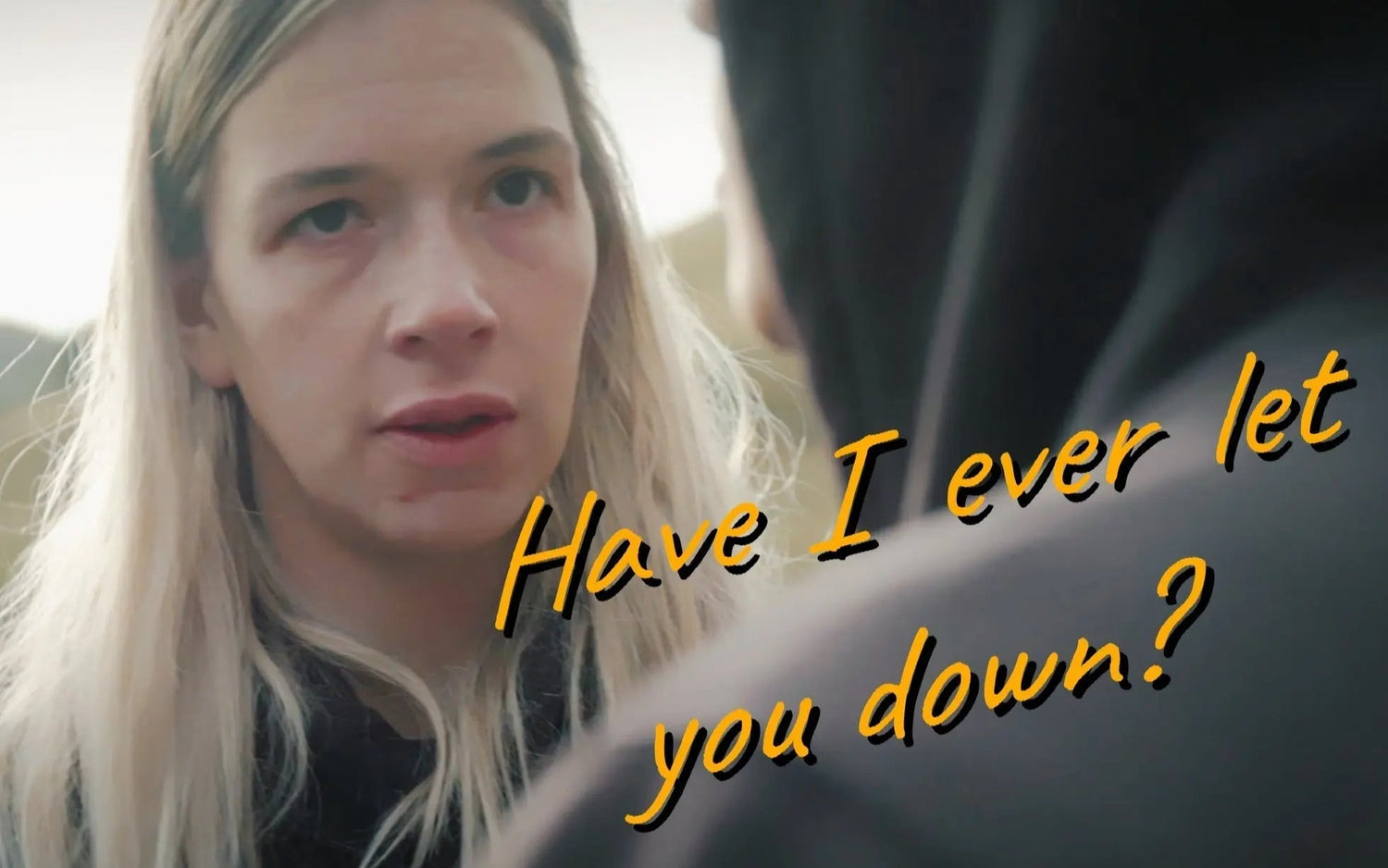 Woman buying sustainable product from Project Harmless, campaign message “Have I ever let you down?”