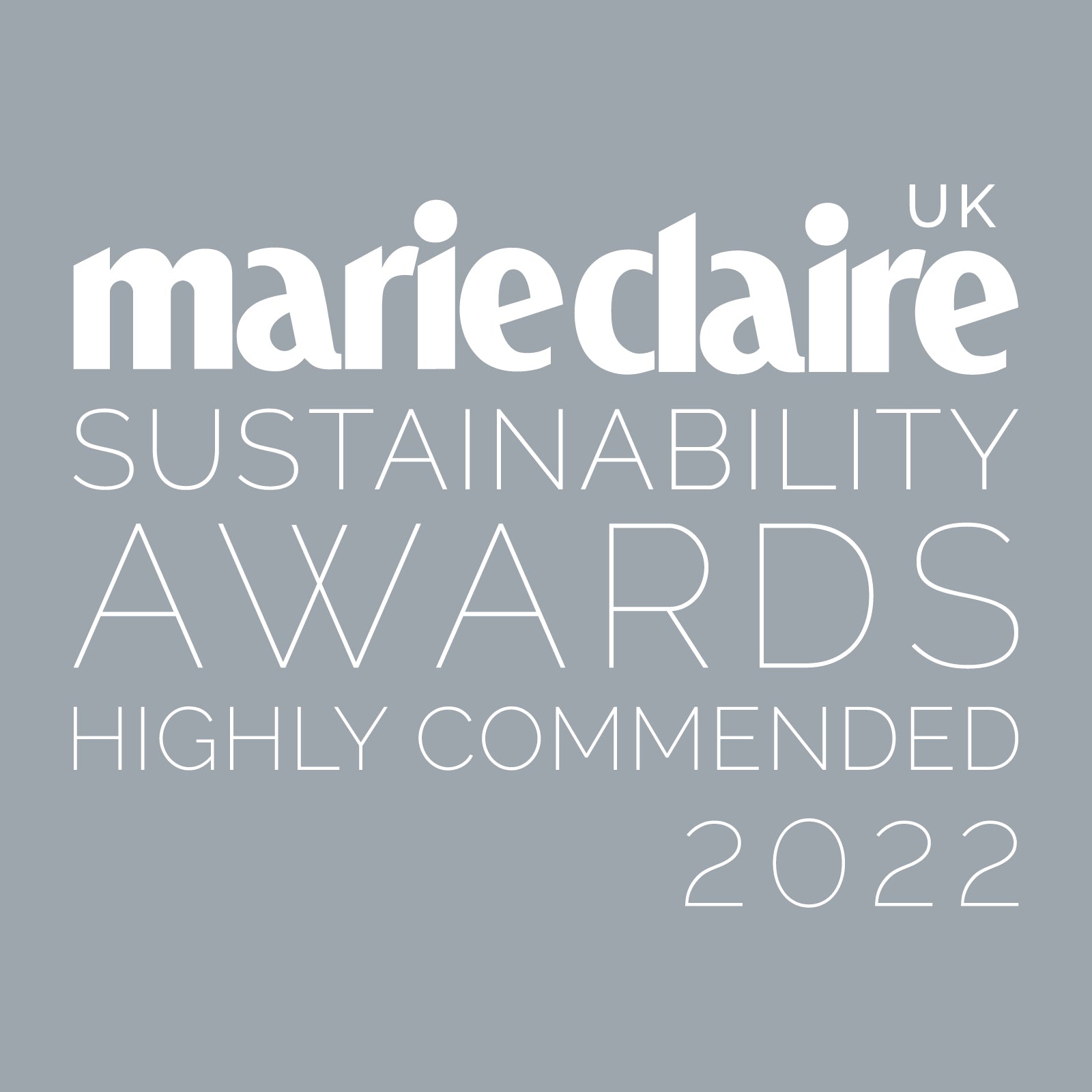 Project Harmless was Highly Commended at the Marie Claire Sustainability Awards 2022