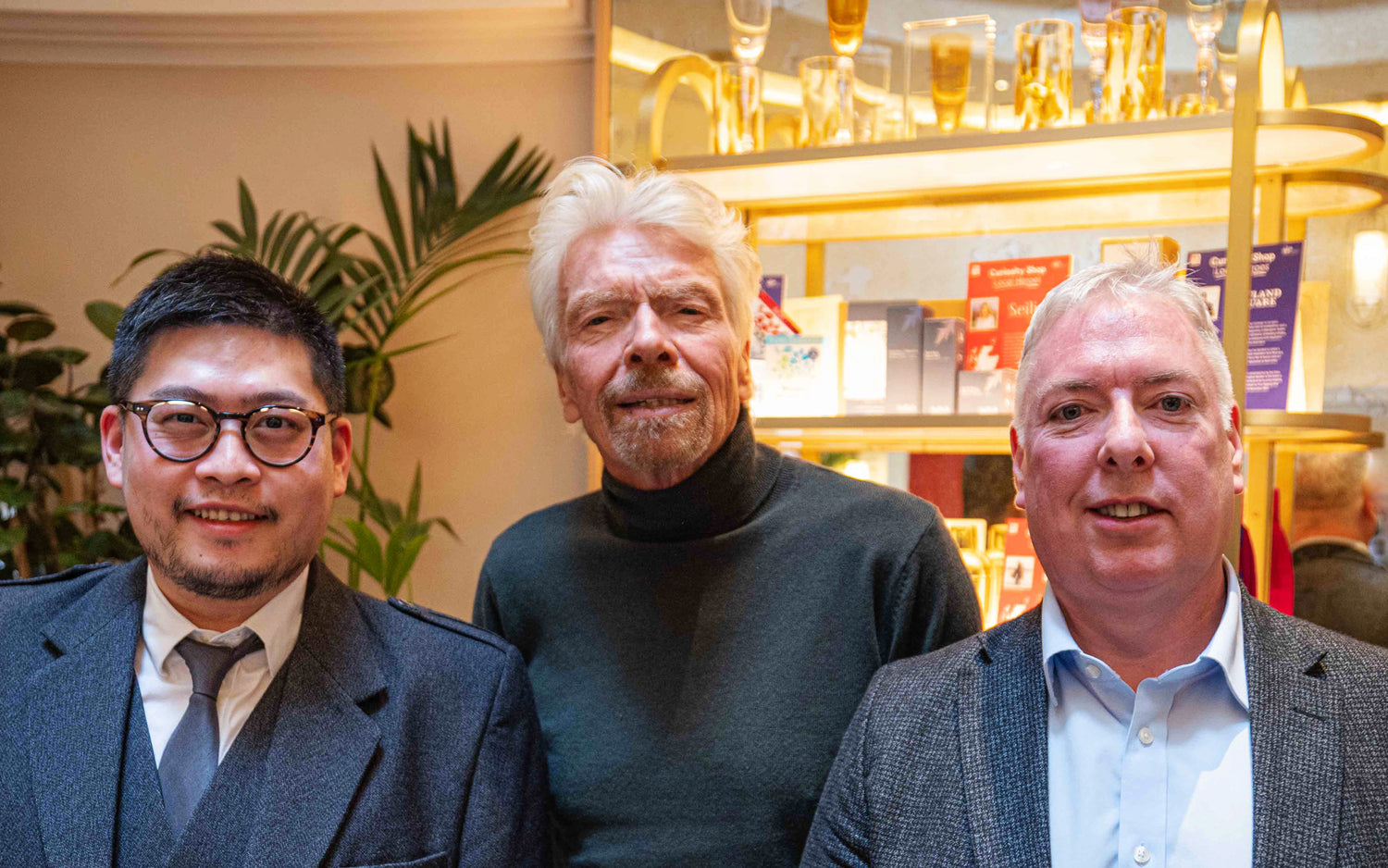 Project Harmless Co-Founders George Greer and Ka Ho Wong meeting Sir Richard Branson