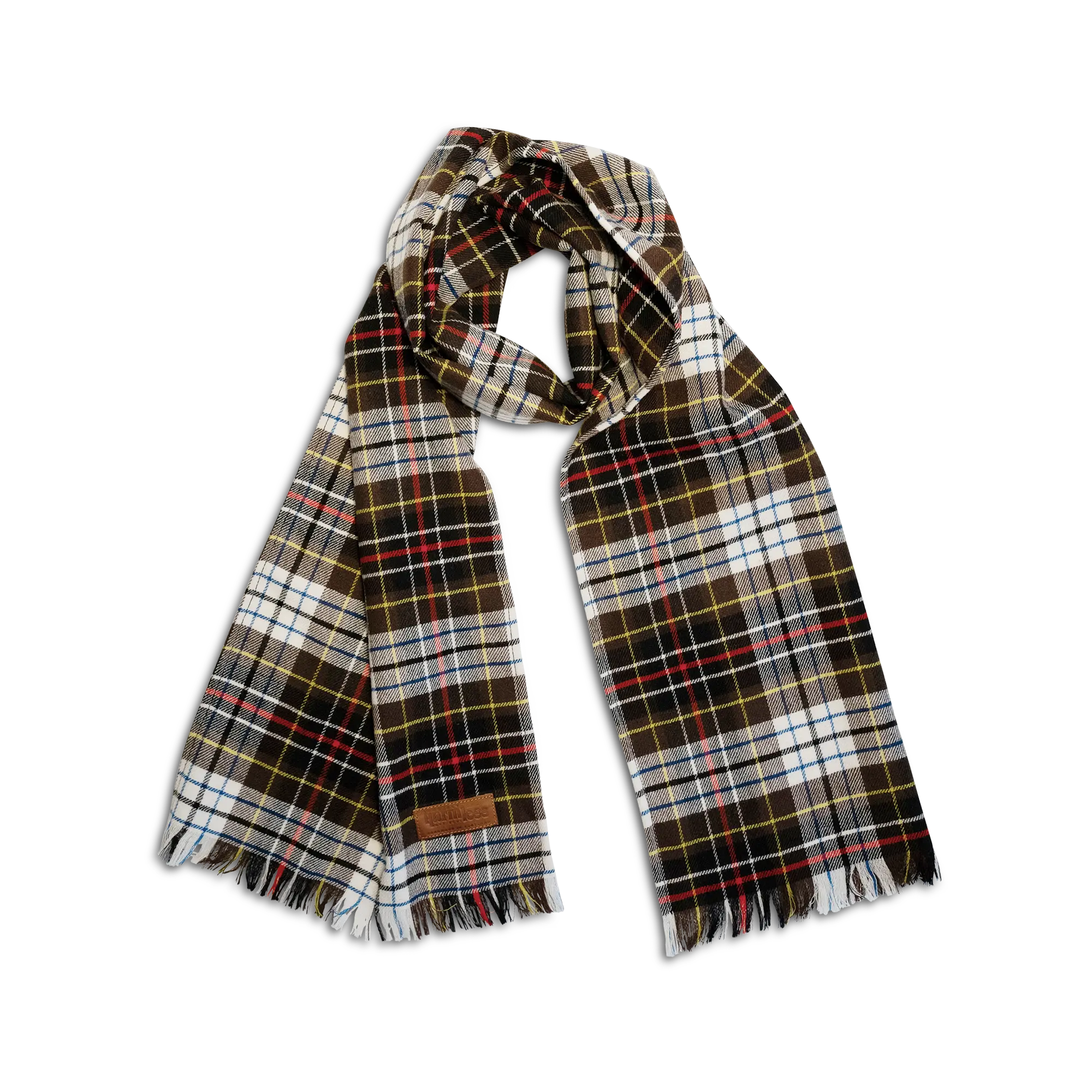 Harmless Atelier 1970 Edinburgh Commonwealth Games pure wool tartan scarf full view handmade in the Scottish Borders
