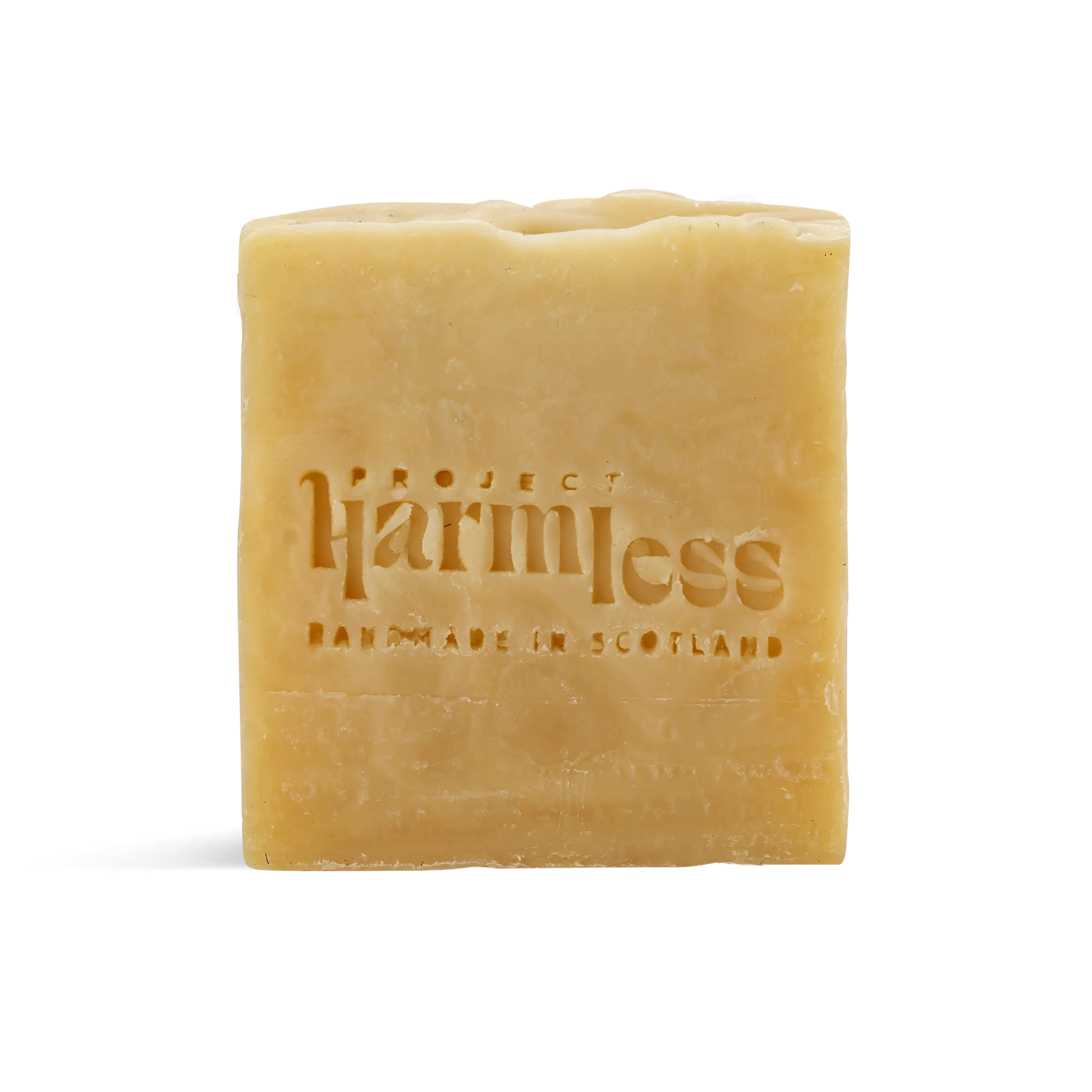 Project Harmless handmade Lavender & Lemongrass Shampoo Bar – vegan organic essential oil solid hair care bar, plastic-free and slow-cured in Scotland.